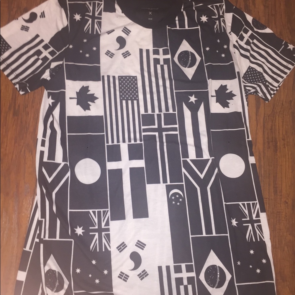 B & W Flag T Shirt